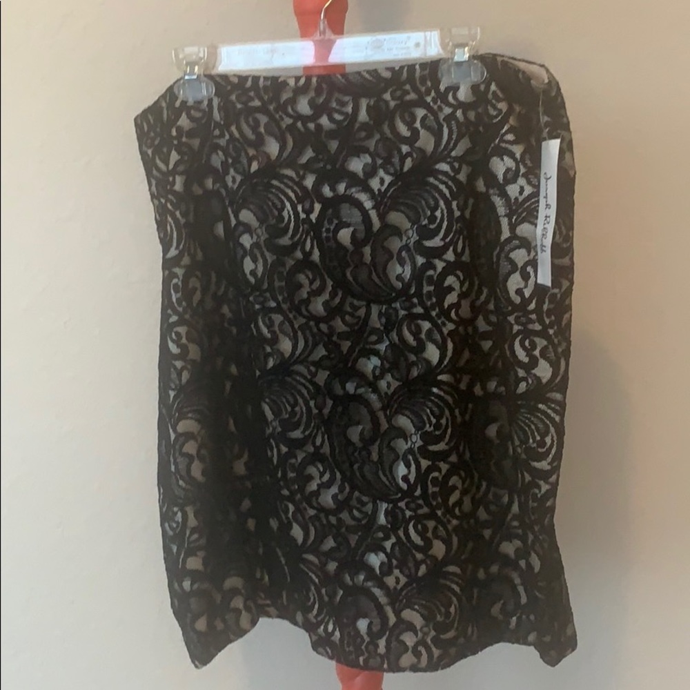 NWT Joseph Ribkoff Black&Beige Lace Pencil Skirt
